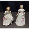 Image 2 : 9 Royal Doulton Hand-Painted Porcelain Lady Figurines
