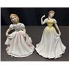 Image 9 : 9 Royal Doulton Hand-Painted Porcelain Lady Figurines