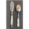 Image 15 : Pacific Silver Cloth Chest With Assorted Silver and Mother of Pearl Flatware