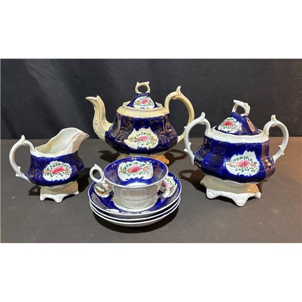 Gaudy Welsh Porcelain Tea Set
