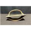 Image 10 : Brass and Metal Desk Accessories Including Inkwell, Paperweight