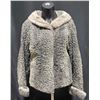 Image 1 : Gray Persian Lamb Fur Jacket with Light Fur Collar
