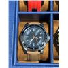Image 3 : 10 Assorted Men’s Quartz Watches in Blue Display Case