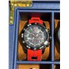 Image 4 : 10 Assorted Men’s Quartz Watches in Blue Display Case