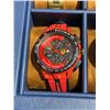 Image 3 : 10 Men's Wristwatches Including Ferrari, Timex in Display Case