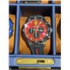 Image 5 : 10 Men's Wristwatches Including Ferrari, Timex in Display Case