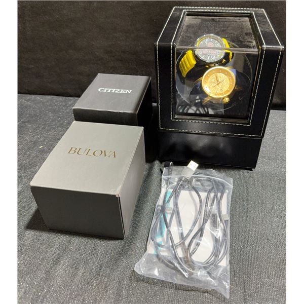 Bulova, Citizen, and Invicta Watches with Automatic Watch Winder