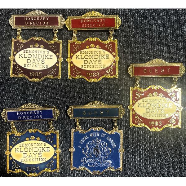 Edmonton Klondike Days Exposition Badges 1983-1985 