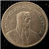 Image 1 : 1954 Swiss 5 Franc Coin, Sterling Silver, Confederatio Helvetica, 92.5% Silver Content