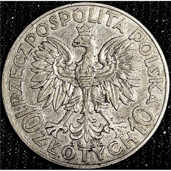Poland 10 Zlotych Coin, RP Polska, 90% US Silver