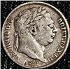 Image 1 : 1817 Great Britain Silver Sixpence Coin, George III - .900 Silver