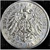 Image 1 : .925 Sterling Silver 1914 German Empire 1 Mark Coin, Luitpold Prince Regent Bavaria