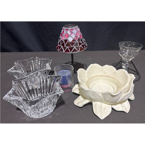 Candle Holders and Crystal Bowls
