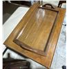 Image 4 : Wood Tea Cart with Dual Removable Trays