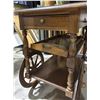 Image 6 : Wood Tea Cart with Dual Removable Trays
