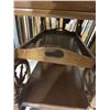 Image 8 : Wood Tea Cart with Dual Removable Trays