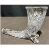 Image 16 :  Cut Glass Crystal Tableware Pieces and Decorative Wooden Urns 
