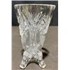 Image 17 :  Cut Glass Crystal Tableware Pieces and Decorative Wooden Urns 