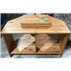 Image 5 : Solid Pine Wood Corner Table with 4 Shelf Unit 