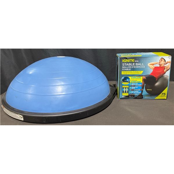 BOSU Balance Trainer and IGNITE SPRI Exercise Stability Ball Set