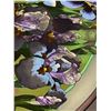 Image 3 : Brass Table Lamp Bases and Floral Stained Glass Panel
