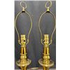 Image 7 : Brass Table Lamp Bases and Floral Stained Glass Panel
