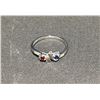 Image 1 : 10k White Gold Ring with Garnet and Sapphire