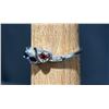 Image 8 : 10k White Gold Ring with Garnet and Sapphire