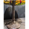 Image 3 : Stained Glass Dragonfly Table Lamp with Cast Metal Base, Tested and Working, No Bulbs Included