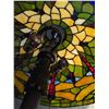 Image 4 : Stained Glass Dragonfly Table Lamp with Cast Metal Base, Tested and Working, No Bulbs Included