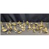 Image 1 : Brass Miniatures Including Animals, Candlesticks, Bells, Irons, and Trinkets