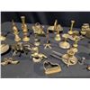 Image 3 : Brass Miniatures Including Animals, Candlesticks, Bells, Irons, and Trinkets