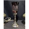 Image 6 : PartyLite Candle Holders with Decorative Accents and Electric Glass Lamp