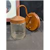 Image 3 : Framed Cougar Wildlife Print and Pair of Glass and Wood Wall Sconces