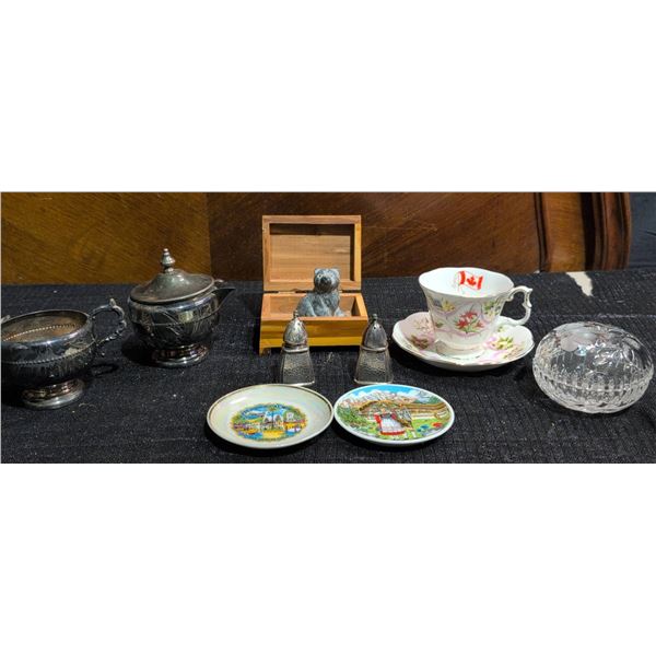 Royal Albert Canada Cup & Saucer, Silver Sugar & Creamer, Art Plates, Bear Figurine, More