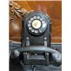 Image 2 : Brass Desk Lamp With Pull Chain and Black Rotary Wall Telephone