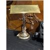 Image 3 : Brass Desk Lamp With Pull Chain and Black Rotary Wall Telephone