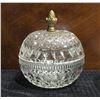Image 4 : Glassware Lot: Amber Bee Jar, Creamer Set, Crystal Dish, Bowl, Swirl Vase