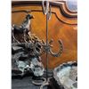 Image 4 : Horse Fountains With Bronze-Coloured Finish and Western Style Horseshoe Stand