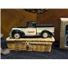 Image 10 : Lot: Diecast Vehicles, Metal Dog Box, Manual Grinder, Spur, Horse, Plastic Figures