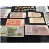 Image 3 : Soviet-Era Banknotes, Coins and Wicker Basket