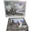 Image 1 : Art Prints: Western Cowboys on Horses & Framed Bighorn Sheep Scene