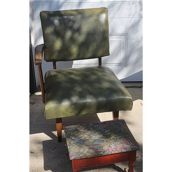 MCM Accent Chair with Foot Stool
