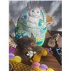 Image 3 : Easter Rabbits Lot Assorted Decorations and Basket