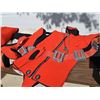 Image 2 : Dolphin Fins and Red Neoprene Diving Suits with Accessories