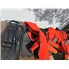 Image 6 : Dolphin Fins and Red Neoprene Diving Suits with Accessories