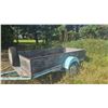 Image 3 : Utility Trailer with Single Axle, Wood Bed, and Spare Tire