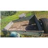 Image 6 : Utility Trailer with Single Axle, Wood Bed, and Spare Tire