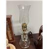 Image 4 : Decorative Lot: Horse Figurine, Pitcher and Bowl, Oil Lamp, Clock, and Display Cabinets