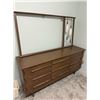 Image 1 : Mid-Century Modern Dresser with Mirror and Integrated Pendant Lights